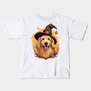 Halloween Golden Retriever Dog #2 Kids T-Shirt